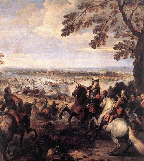Parrocel, Joseph The Crossing of the Rhine by the Army of Louis XIV Norge oil painting art